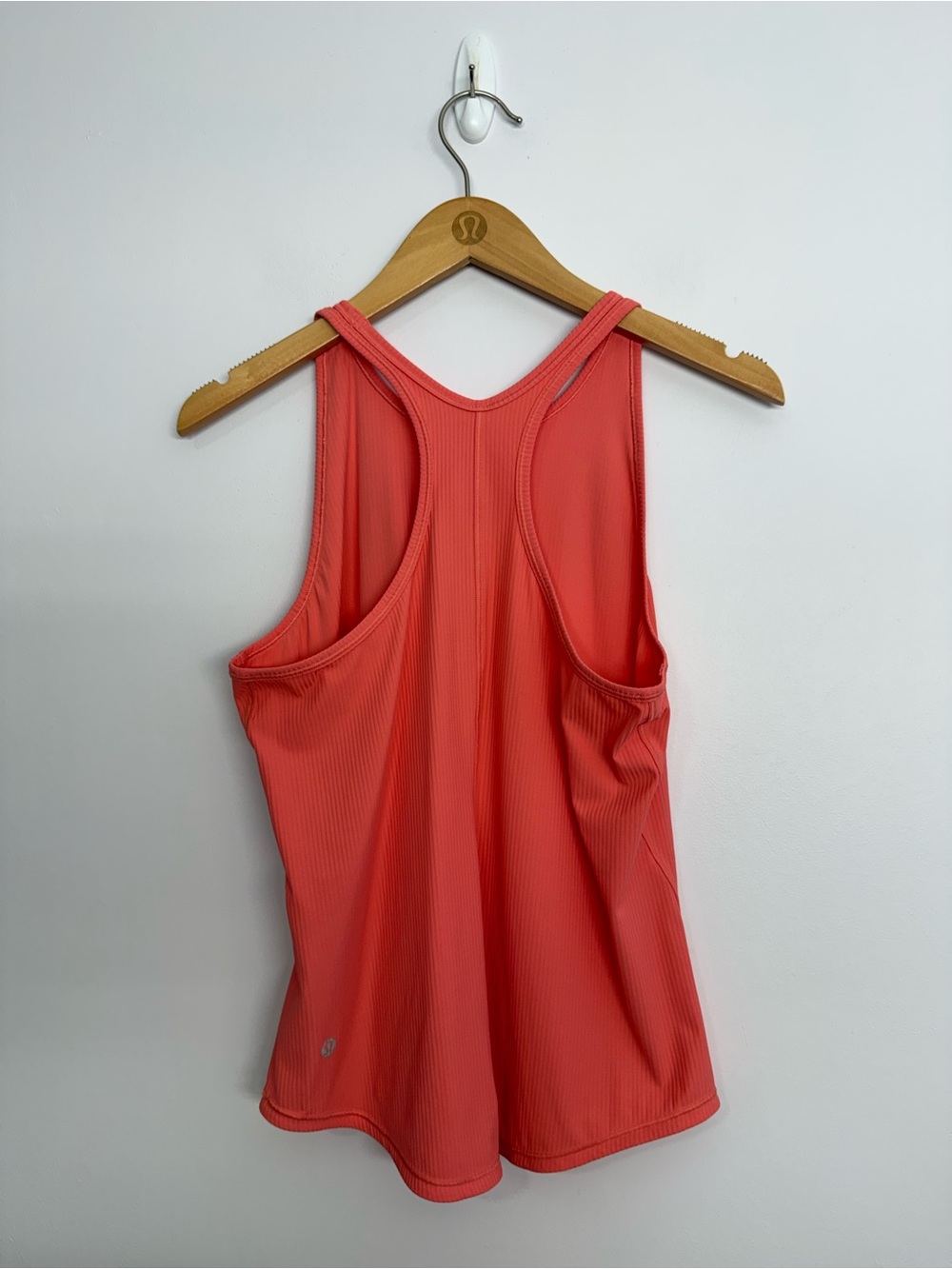 Lululemon Base Pace Ribbed Tank Top Raspberry Cream Size 10 - Picture 3 of 4